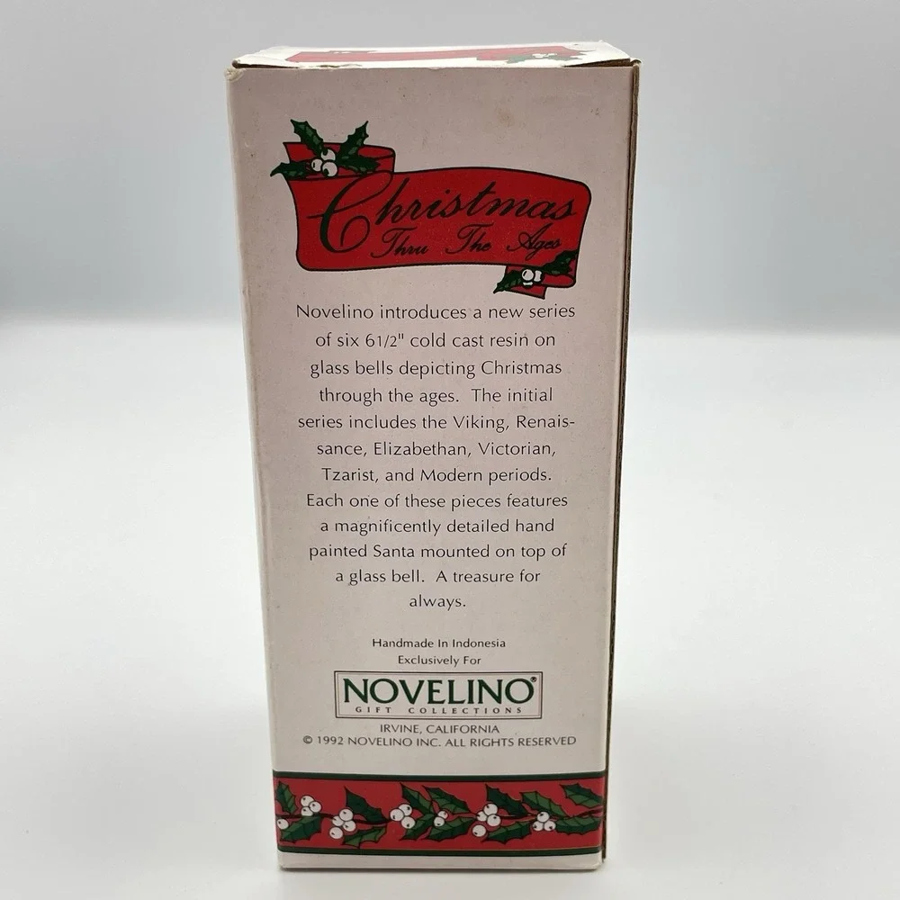 NIB Novelino Christmas Through The Ages Viking Santa Bell‎ Vintage 1992 #CTA401